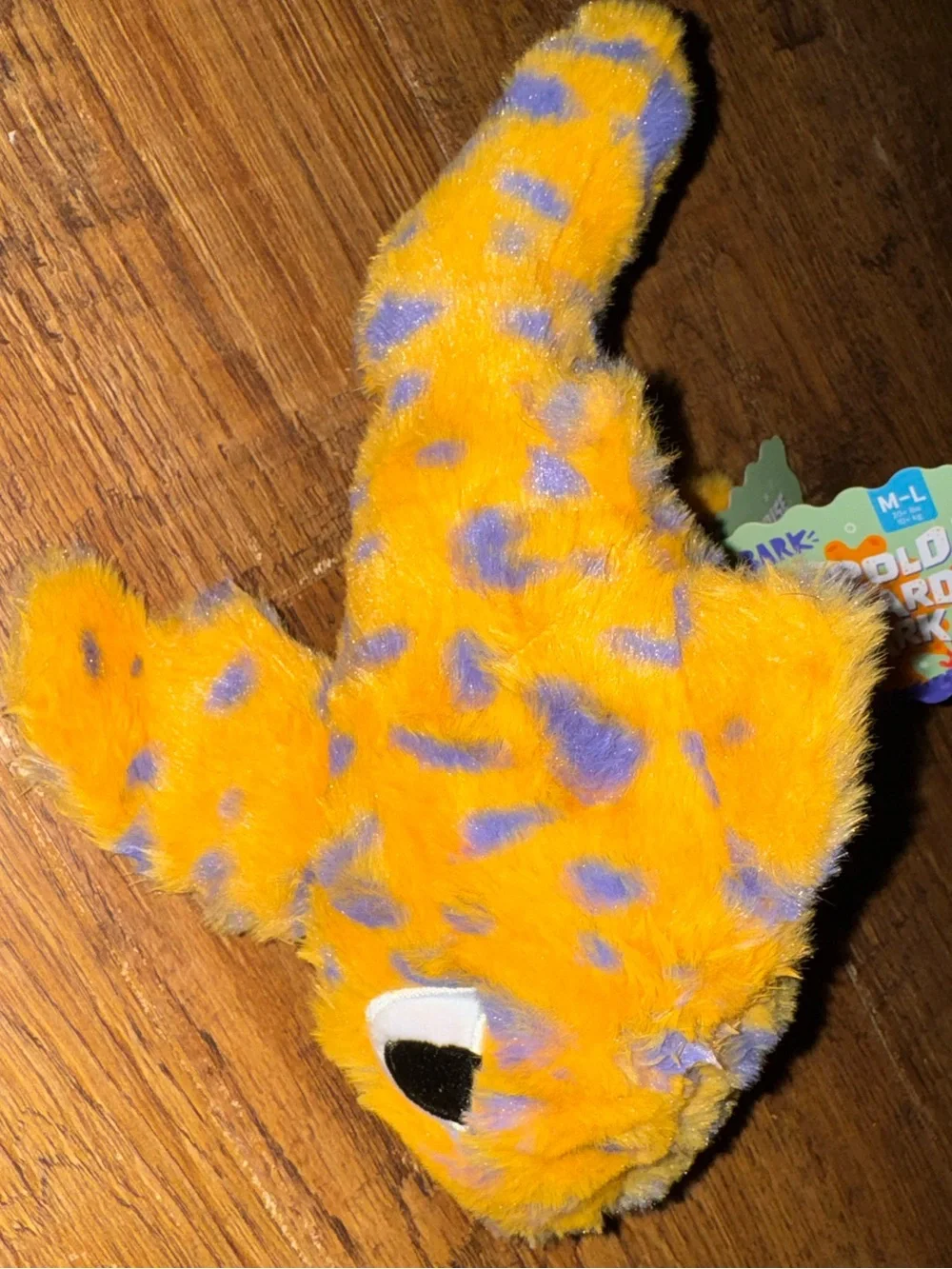 Bark Box M-L Dog Toy NEW Leopold Leopard Shark crinkle & squeak Shark Dog toy